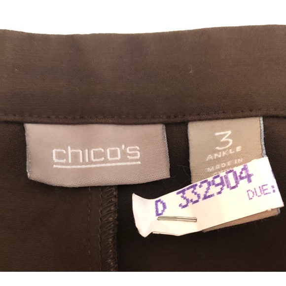Chico’s Sz 16 Brown Pants - Picture 3 of 10